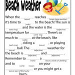 Beach Weather Mad Libs For Children Woo Jr Kids Activities