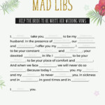 Bridal Mad Libs Bachelorette Party Games Hen Party Games Hen Party