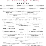 Bridal Shower Game Wedding Vow Mad Libs Bride Groom Etsy Fun Bridal