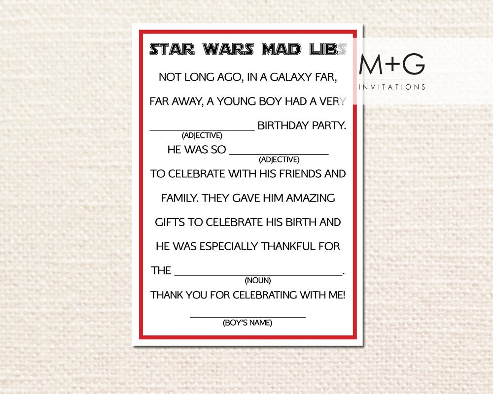 Mad Libs Thank You Notes Printable 2022 Printablemadlibs