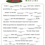Mad Libs With Only Nouns Adjuncts Template