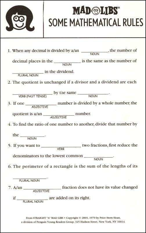 Straight A Mad Libs Penguin Books 9780843104462