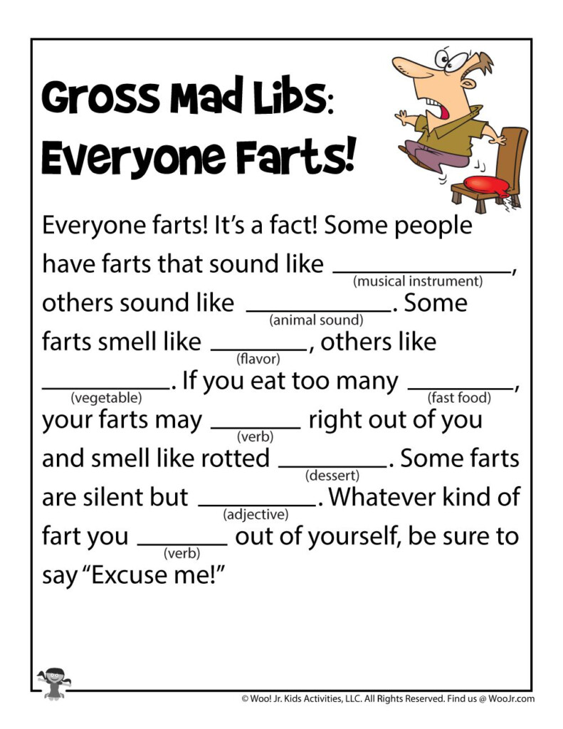 Wacky Mad Libs For Kids 2022 Printablemadlibs