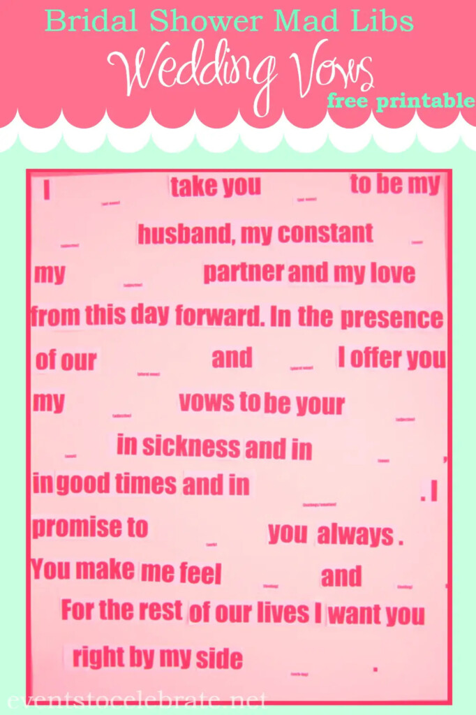 18 Fun Wedding Mad Libs Kitty Baby Love