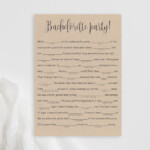 Bachelorette Party Mad Libs Printable Madlibs Games Funny Etsy