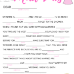 Bridal Shower Mad Libs Printable Bridal Shower Games Bridal Shower