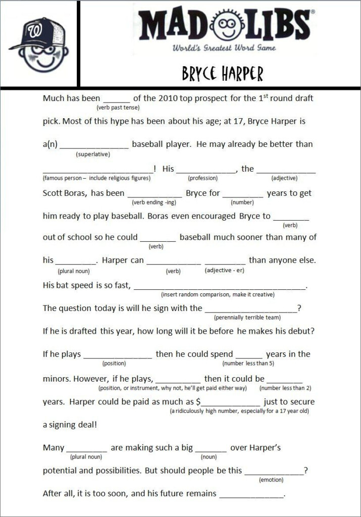 Create Your Own Mad Libs Printable Free Free Printable Templates