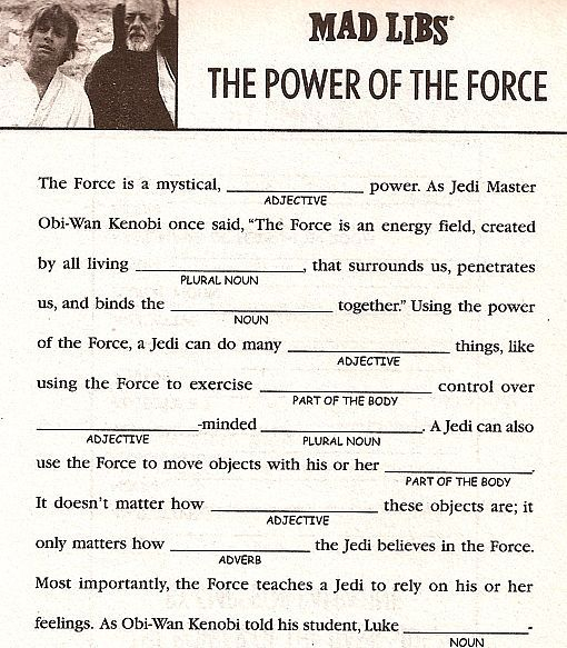 Free Adult Mad Libs