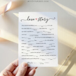 Funny Bridal Shower Mad Libs Love Story Printables