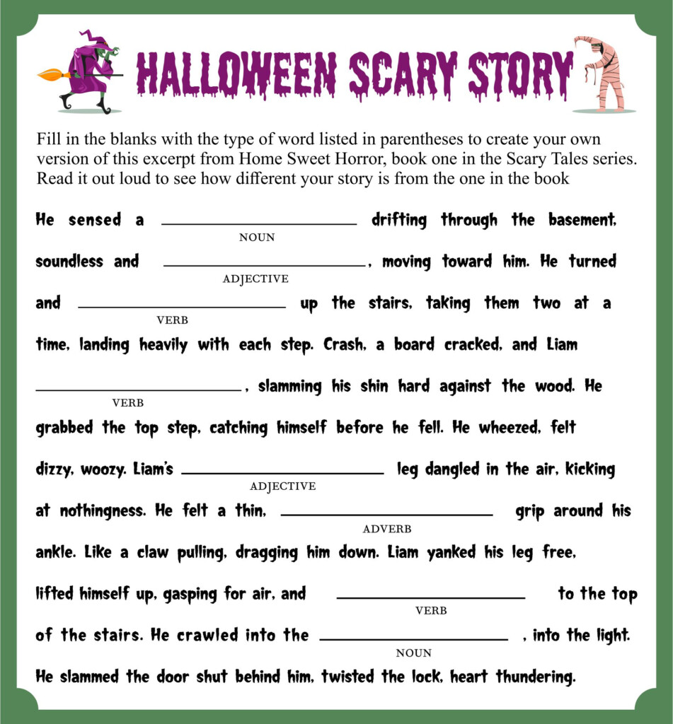 Halloween Mad Libs Printable Free Printable World Holiday