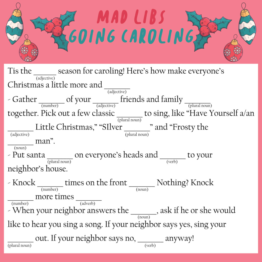 Mad Libs Printabls 2022 Printablemadlibs