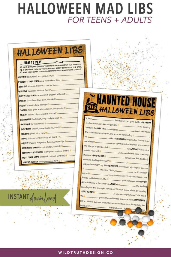 Murder Mystery Mad Libs Printable Printable Mad Libs