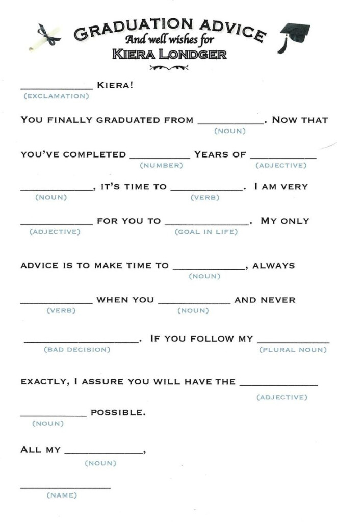 Pin By WedCreatively On Gradation Mad Libs Graduation Party Games 