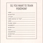 Pokemon Mad Libs Penguin Young Readers 9781524785994 Printable Mad Libs