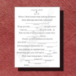 Printable Wedding Mad Lib A Fun Guest Book Alternative Etsy