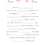 Simple Rustic Bridal Mad Libs Bridal Shower Game Bridal Mad Libs