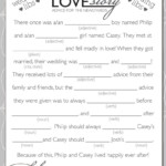 Wedding Mad Libs Printable Free
